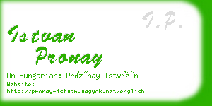 istvan pronay business card